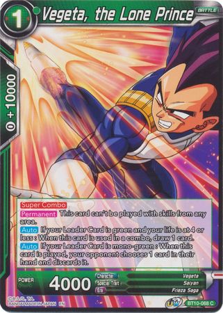 Vegeta, the Lone Prince [BT10-068] | Shuffle n Cut Hobbies & Games