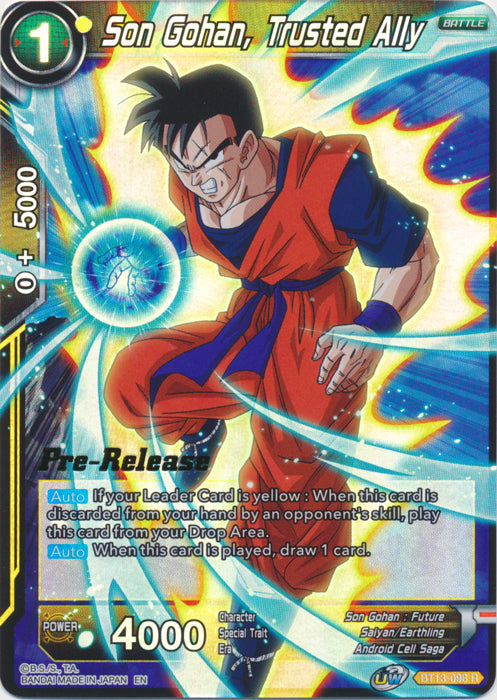 Son Gohan, Trusted Ally (BT13-098) [Supreme Rivalry Prerelease Promos] | Shuffle n Cut Hobbies & Games