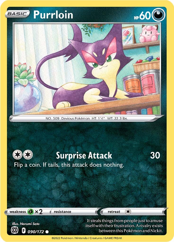 Purrloin (090/172) [Sword & Shield: Brilliant Stars] | Shuffle n Cut Hobbies & Games