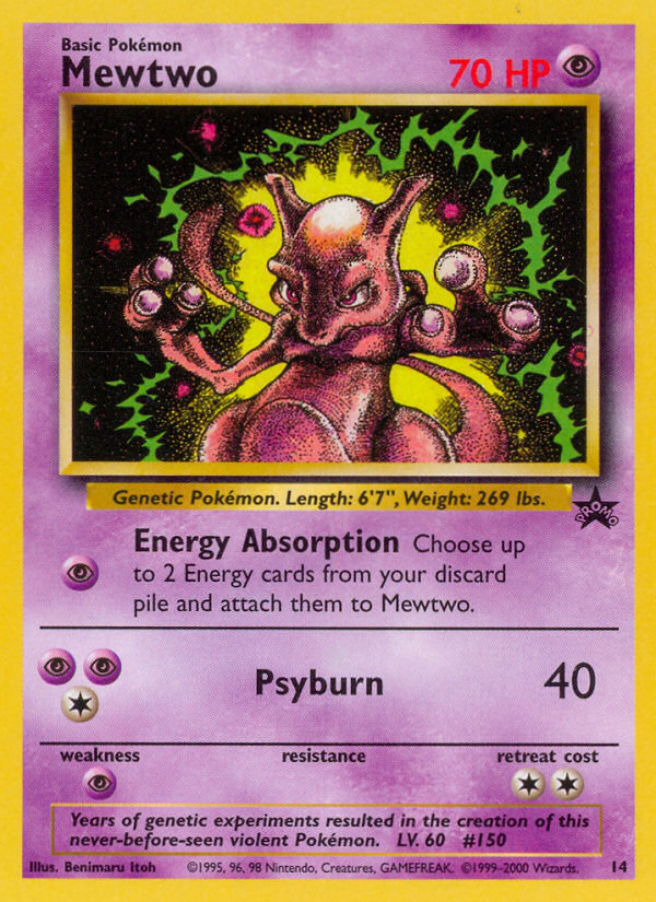 Mewtwo (14) [Wizards of the Coast: Black Star Promos] | Shuffle n Cut Hobbies & Games