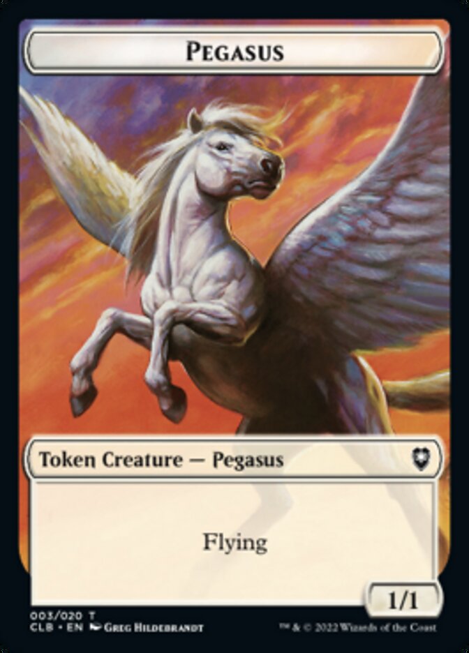 Pegasus Token [Commander Legends: Battle for Baldur's Gate Tokens] | Shuffle n Cut Hobbies & Games