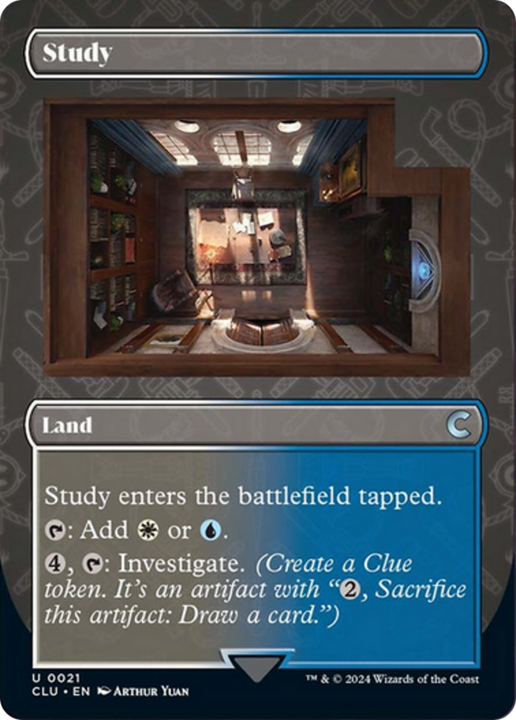 Study (Borderless) [Ravnica: Clue Edition] | Shuffle n Cut Hobbies & Games