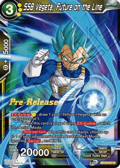 SSB Vegeta, Future on the Line (BT16-077) [Realm of the Gods Prerelease Promos] | Shuffle n Cut Hobbies & Games