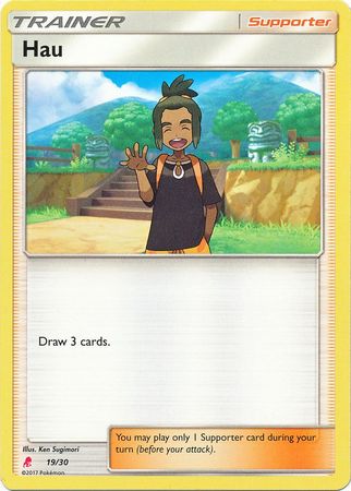 Hau (19/30) [Sun & Moon: Trainer Kit - Lycanroc] | Shuffle n Cut Hobbies & Games