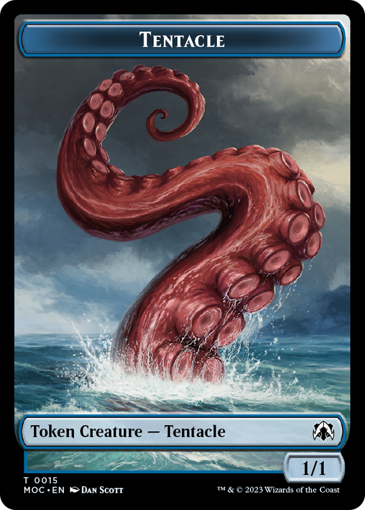 Tentacle // Human (26) Double-Sided Token [March of the Machine Commander Tokens] | Shuffle n Cut Hobbies & Games