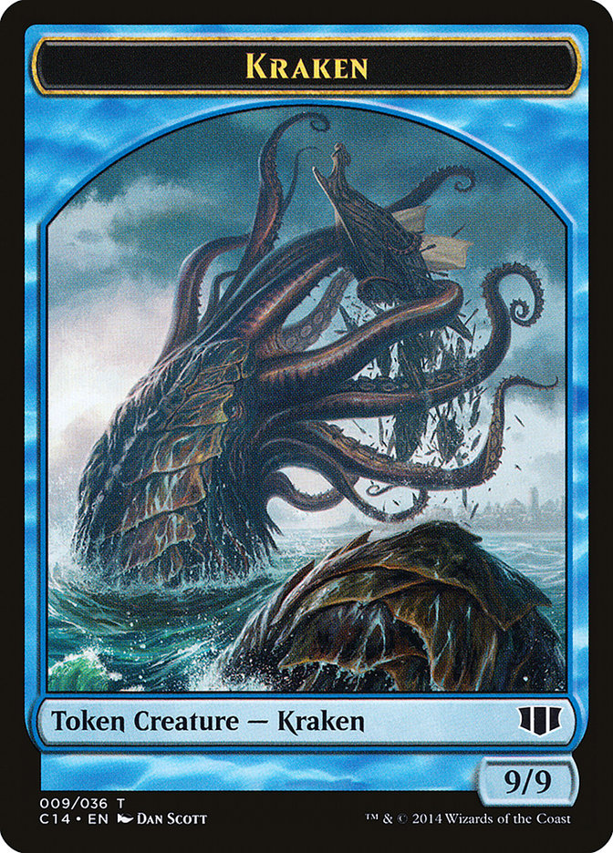 Kraken // Zombie (011/036) Double-Sided Token [Commander 2014 Tokens] | Shuffle n Cut Hobbies & Games