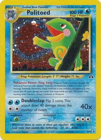 Politoed (8/75) [Neo Discovery Unlimited] | Shuffle n Cut Hobbies & Games