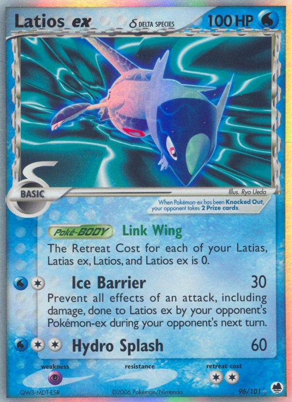 Latios ex (96/101) (Delta Species) [EX: Dragon Frontiers] | Shuffle n Cut Hobbies & Games