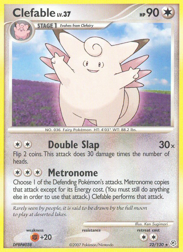 Clefable (22/130) [Diamond & Pearl: Base Set] | Shuffle n Cut Hobbies & Games