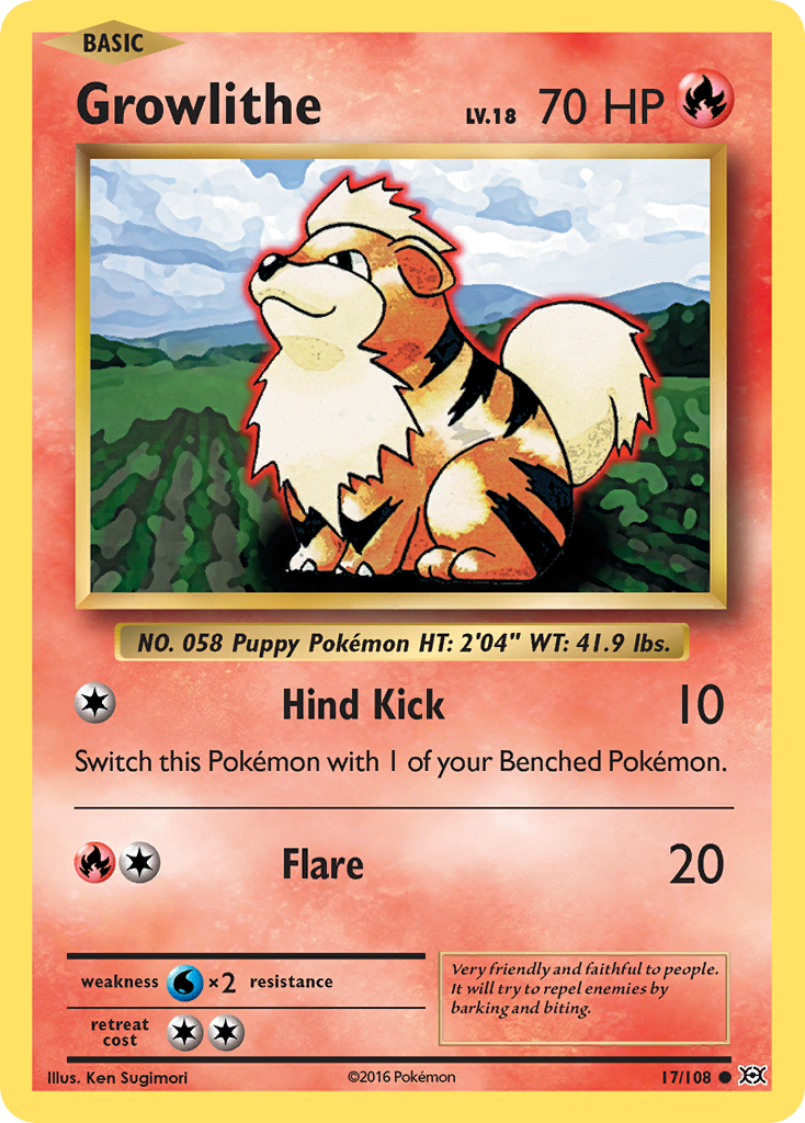 Growlithe (17/108) [XY: Evolutions] | Shuffle n Cut Hobbies & Games