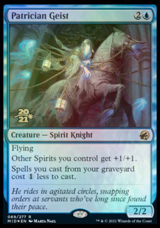 Patrician Geist [Innistrad: Midnight Hunt Prerelease Promos] | Shuffle n Cut Hobbies & Games