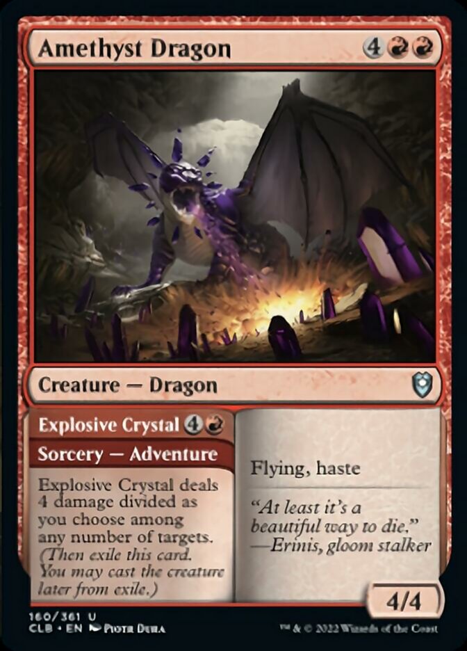 Amethyst Dragon // Explosive Crystal [Commander Legends: Battle for Baldur's Gate] | Shuffle n Cut Hobbies & Games