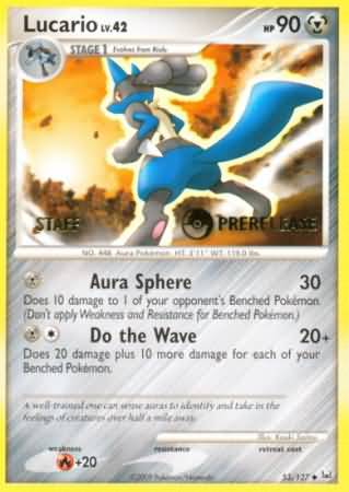 Lucario (53/127) (Staff Prerelease Promo) [Diamond & Pearl: Black Star Promos] | Shuffle n Cut Hobbies & Games