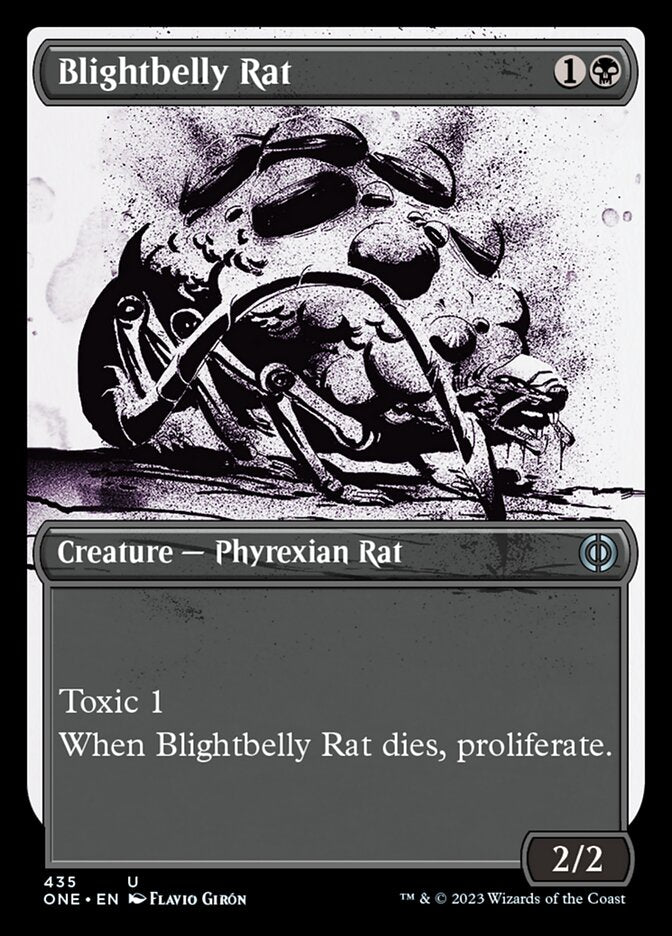 Blightbelly Rat (Showcase Ichor Step-and-Compleat Foil) [Phyrexia: All Will Be One] | Shuffle n Cut Hobbies & Games