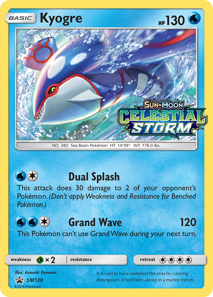 Kyogre (SM129) [Sun & Moon: Black Star Promos] | Shuffle n Cut Hobbies & Games