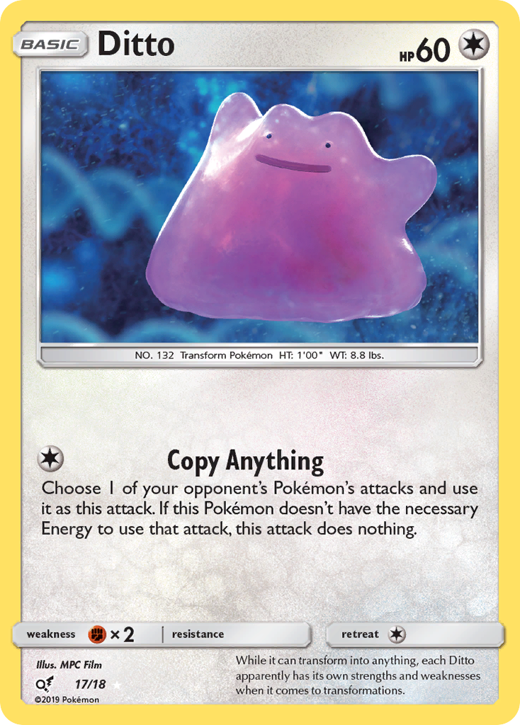 Ditto (17/18) [Sun & Moon: Detective Pikachu] | Shuffle n Cut Hobbies & Games