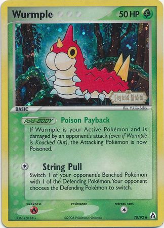 Wurmple (70/92) (Stamped) [EX: Legend Maker] | Shuffle n Cut Hobbies & Games