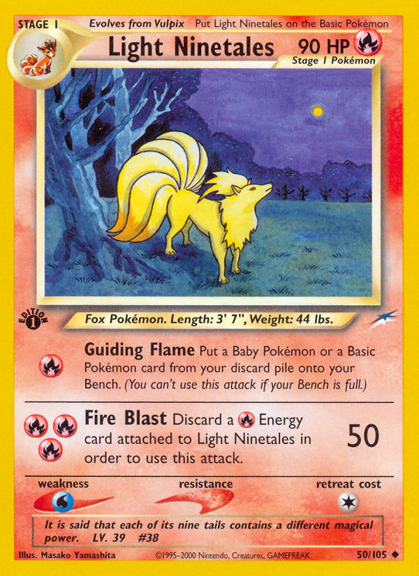 Light Ninetales (50/105) [Neo Destiny 1st Edition] | Shuffle n Cut Hobbies & Games