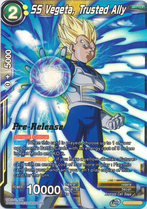 SS Vegeta, Trusted Ally (BT13-100) [Supreme Rivalry Prerelease Promos] | Shuffle n Cut Hobbies & Games