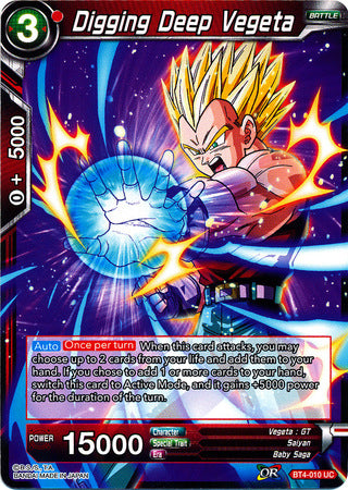 Digging Deep Vegeta [BT4-010] | Shuffle n Cut Hobbies & Games