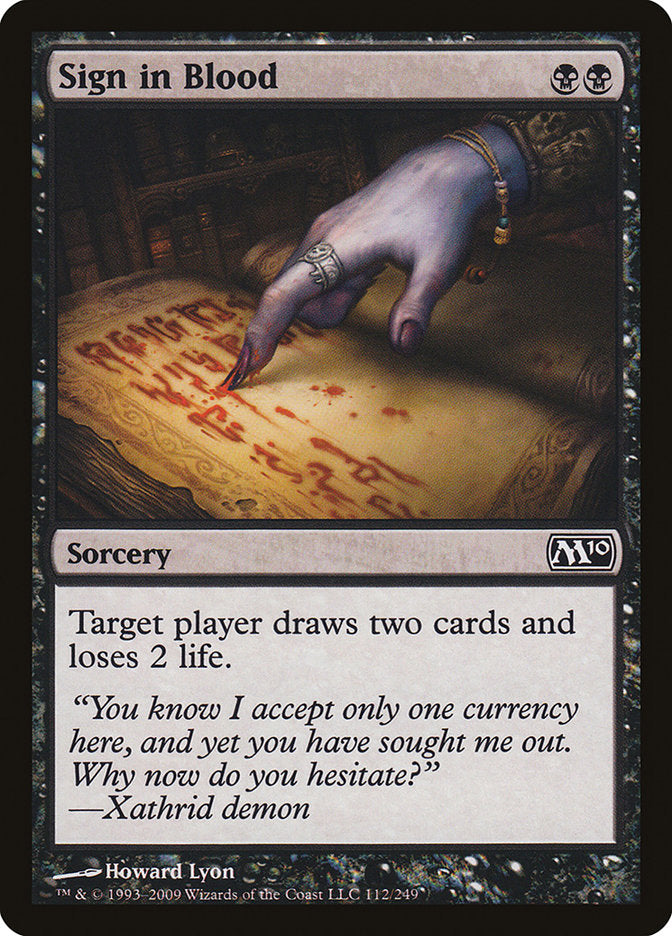 Sign in Blood [Magic 2010] | Shuffle n Cut Hobbies & Games