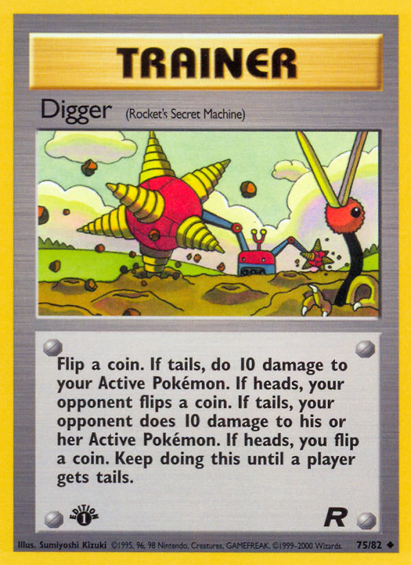 Digger (75/82) [Team Rocket 1st Edition] | Shuffle n Cut Hobbies & Games