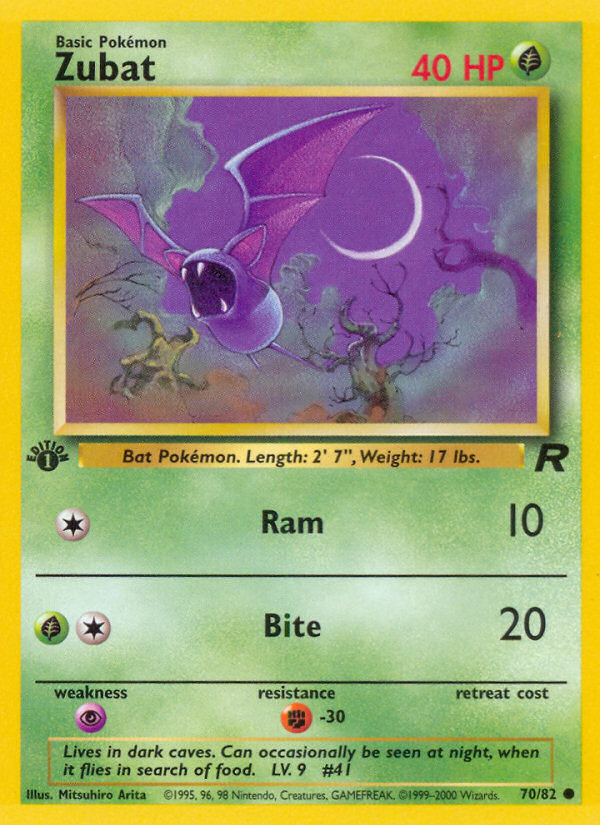 Zubat (70/82) [Team Rocket 1st Edition] | Shuffle n Cut Hobbies & Games