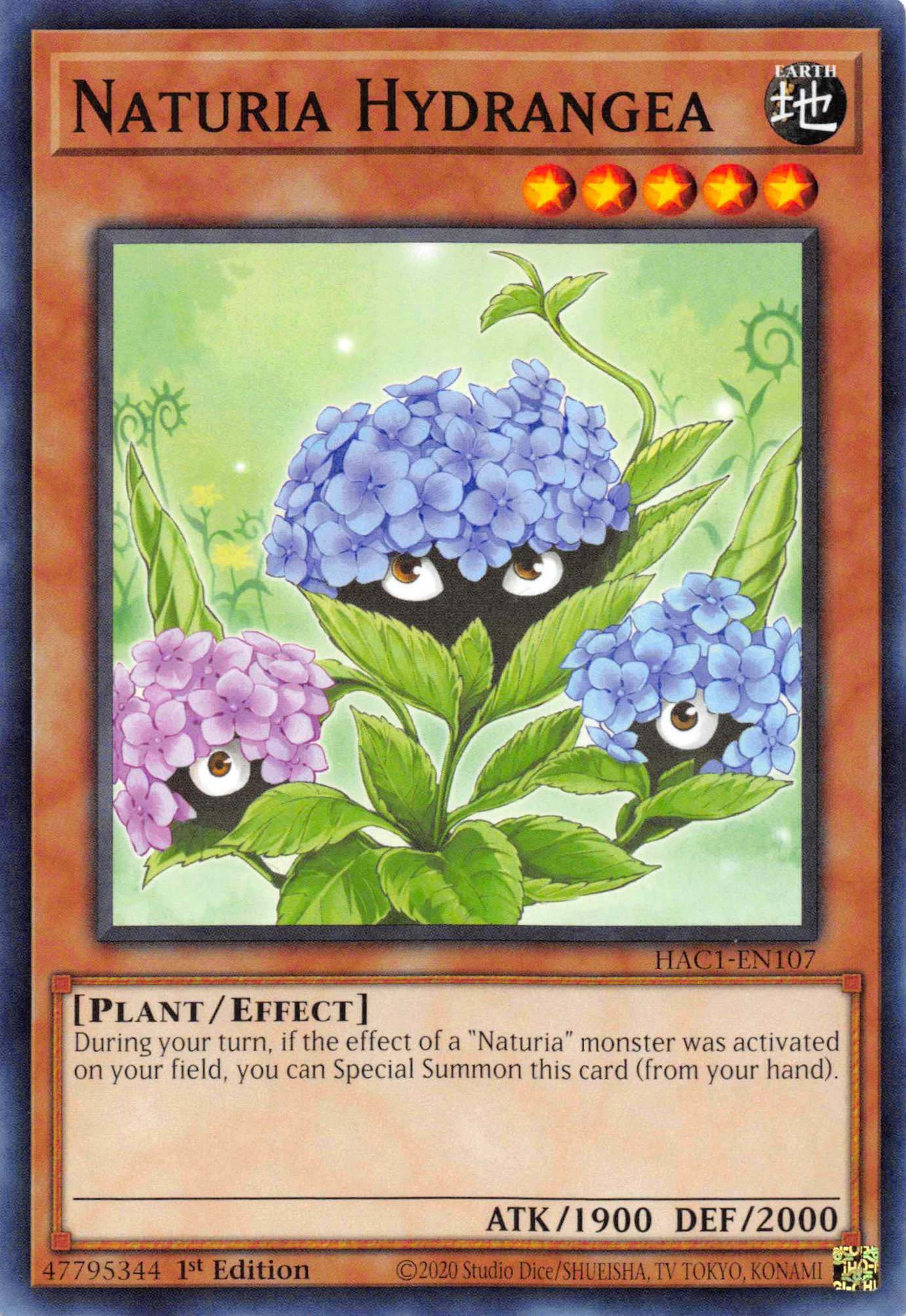 Naturia Hydrangea [HAC1-EN107] Common | Shuffle n Cut Hobbies & Games