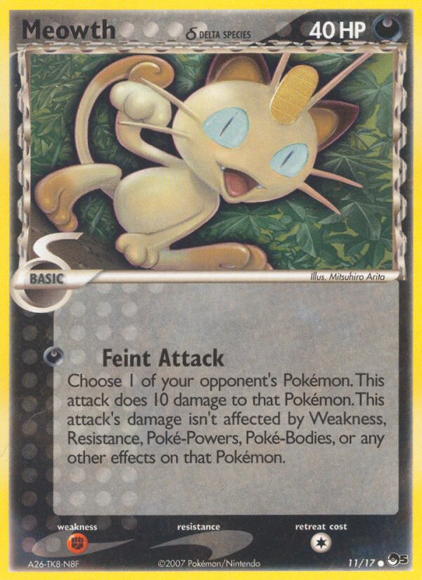 Meowth (11/17) (Delta Species) [POP Series 5] | Shuffle n Cut Hobbies & Games