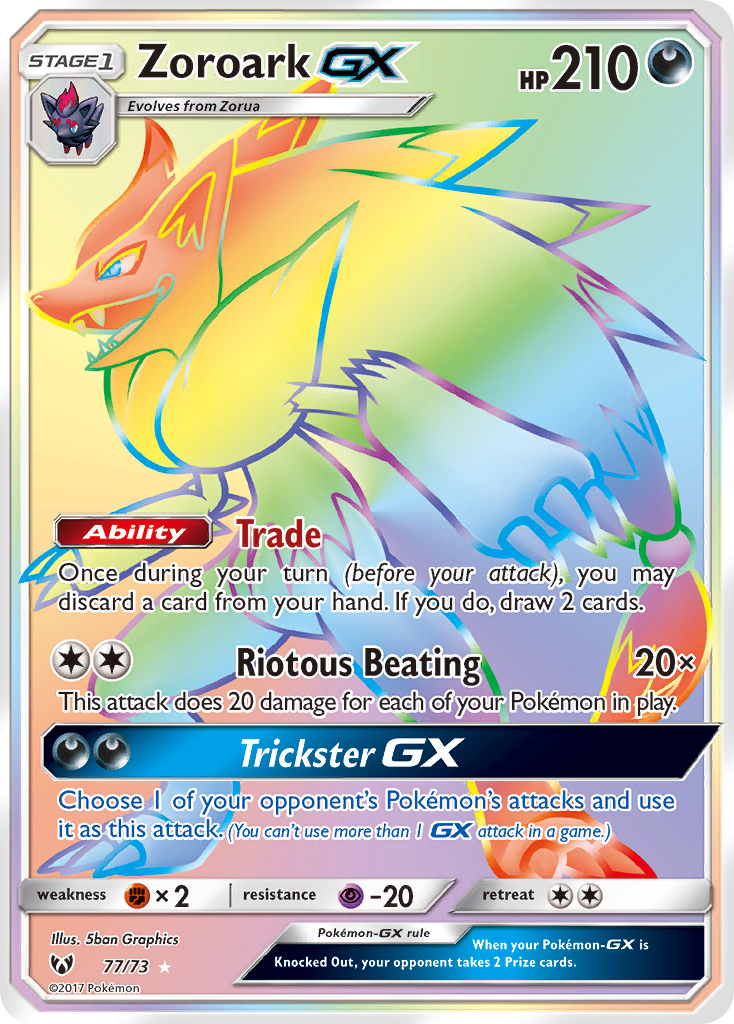 Zoroark GX (77/73) [Sun & Moon: Shining Legends] | Shuffle n Cut Hobbies & Games