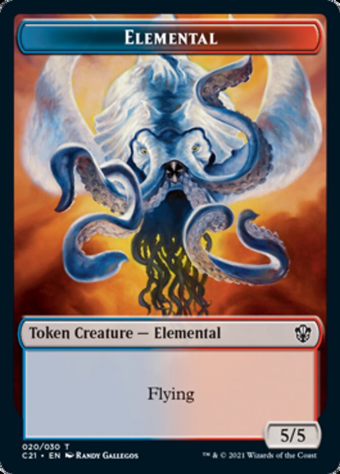 Elemental (020) // Copy Double-Sided Token [Commander 2021 Tokens] | Shuffle n Cut Hobbies & Games