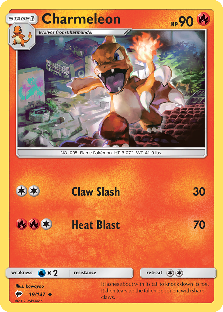 Charmeleon (19/147) [Sun & Moon: Burning Shadows] | Shuffle n Cut Hobbies & Games