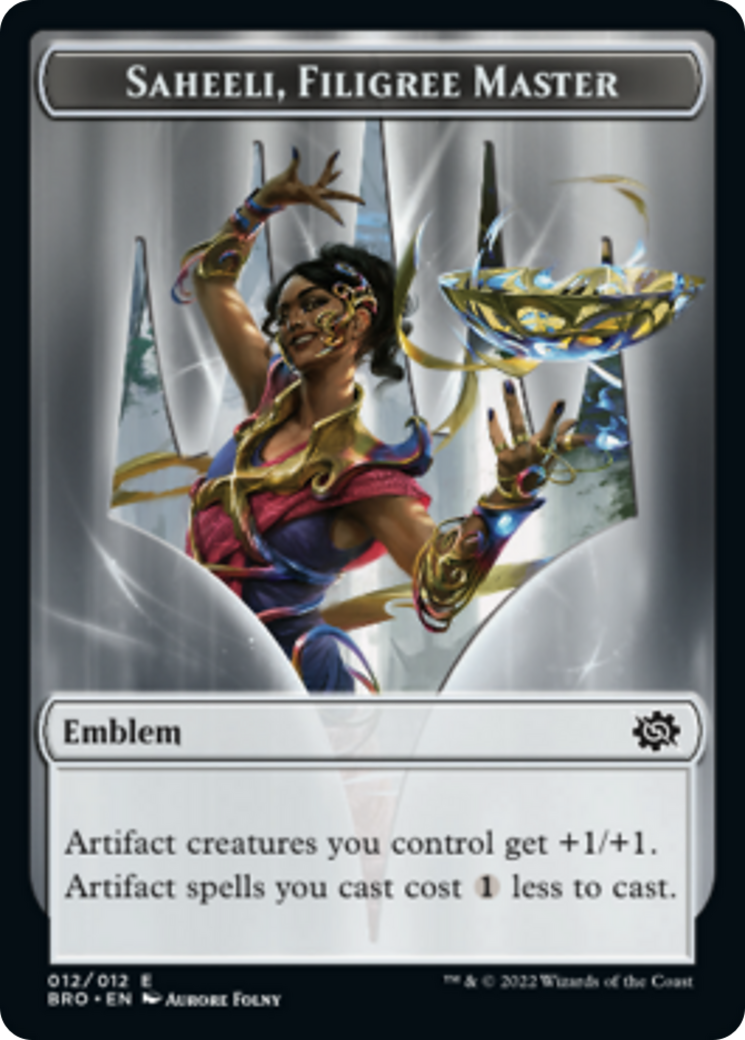 Saheeli, Filigree Master Emblem [The Brothers' War Tokens] | Shuffle n Cut Hobbies & Games