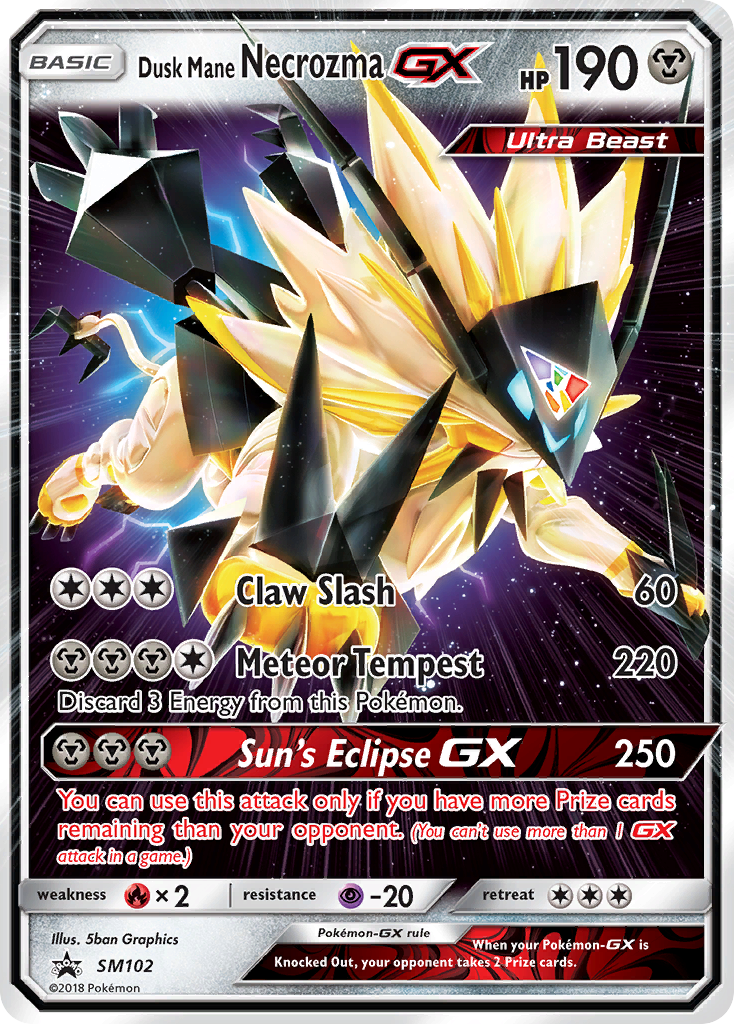 Dusk Mane Necrozma GX (SM102) [Sun & Moon: Black Star Promos] | Shuffle n Cut Hobbies & Games