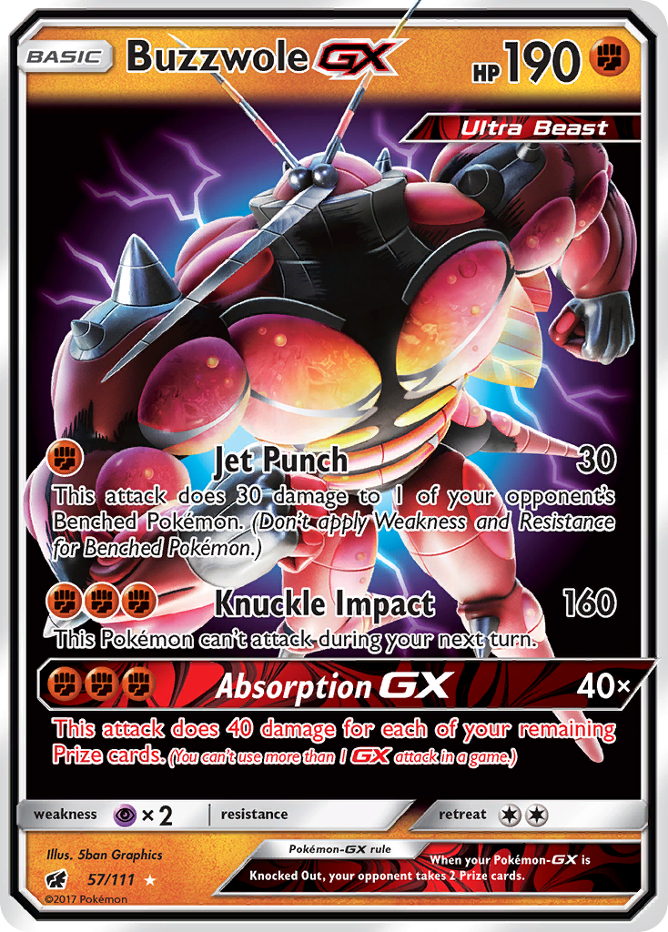 Buzzwole GX (57/111) [Sun & Moon: Crimson Invasion] | Shuffle n Cut Hobbies & Games