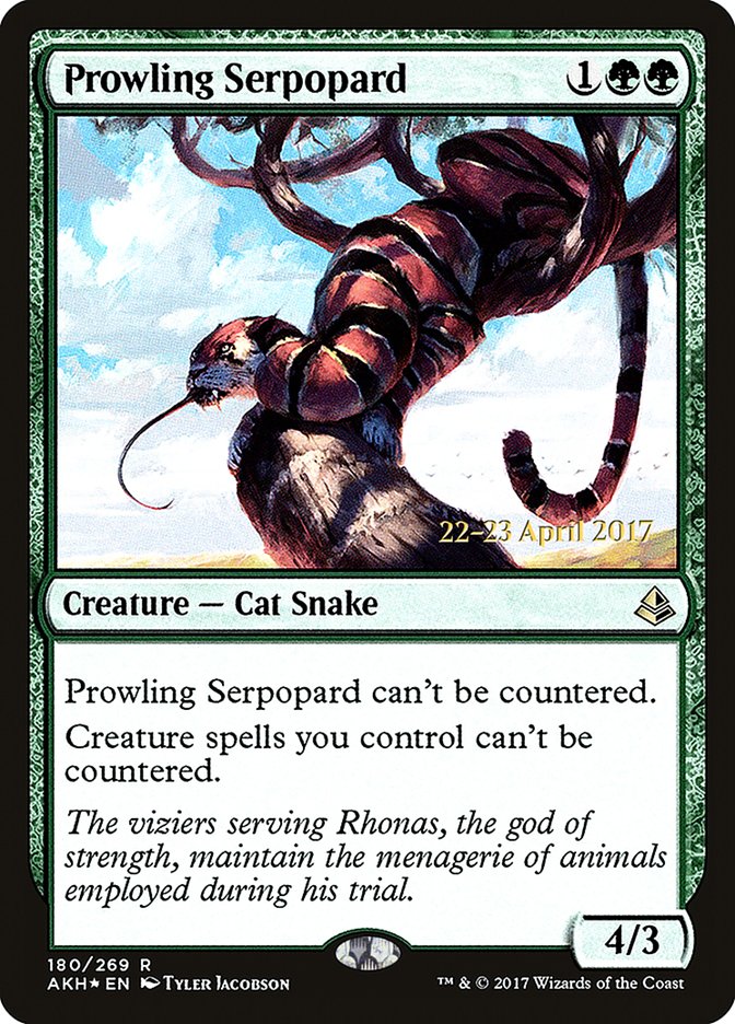 Prowling Serpopard [Amonkhet Prerelease Promos] | Shuffle n Cut Hobbies & Games