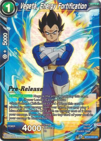 Vegeta, Energy Fortification (BT13-040) [Supreme Rivalry Prerelease Promos] | Shuffle n Cut Hobbies & Games