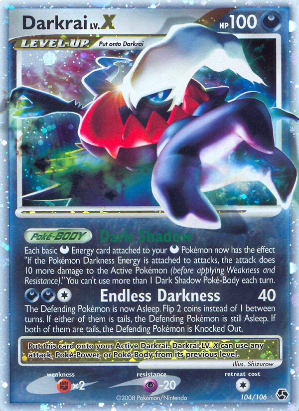 Darkrai LV.X (104/106) [Diamond & Pearl: Great Encounters] | Shuffle n Cut Hobbies & Games