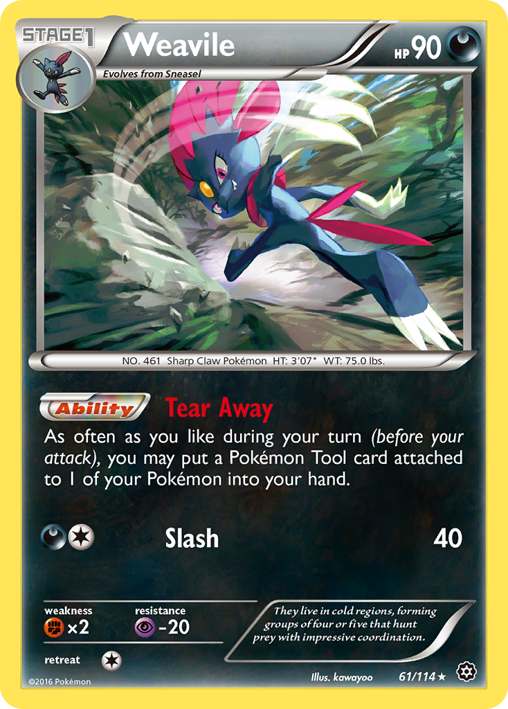 Weavile (61/114) [XY: Steam Siege] | Shuffle n Cut Hobbies & Games