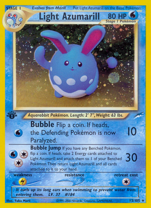 Light Azumarill (13/105) [Neo Destiny 1st Edition] | Shuffle n Cut Hobbies & Games