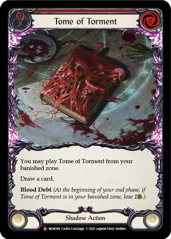 Tome of Torment (Rainbow Foil) [U-MON194-RF] Unlimited Edition Rainbow Foil | Shuffle n Cut Hobbies & Games