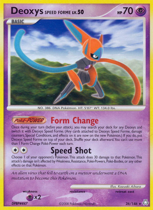 Deoxys Speed Forme (26/146) [Diamond & Pearl: Legends Awakened] | Shuffle n Cut Hobbies & Games