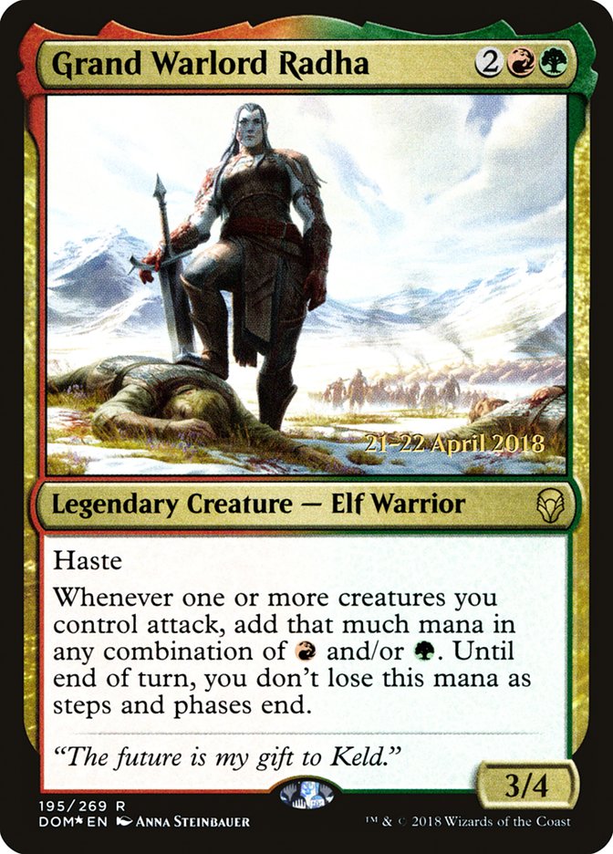 Grand Warlord Radha [Dominaria Prerelease Promos] | Shuffle n Cut Hobbies & Games