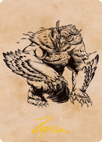 Owlbear (Showcase) Art Card (Gold-Stamped Signature) [Dungeons & Dragons: Adventures in the Forgotten Realms Art Series] | Shuffle n Cut Hobbies & Games