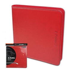 BCW ZIPPER FOLIO 12-POCKET RED | Shuffle n Cut Hobbies & Games